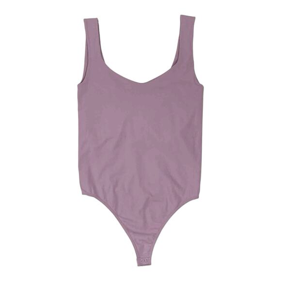 Free People Bodysuit Thong Lilac Purple Buttery Soft Stretch US M/L NWOT - Picture 4 of 6